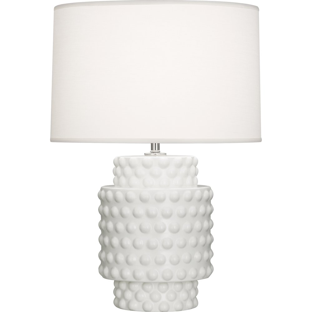 Matte Lily Dolly Accent Lamp in Matte Lily Glazed Textured Ceramic Color. Picture 1