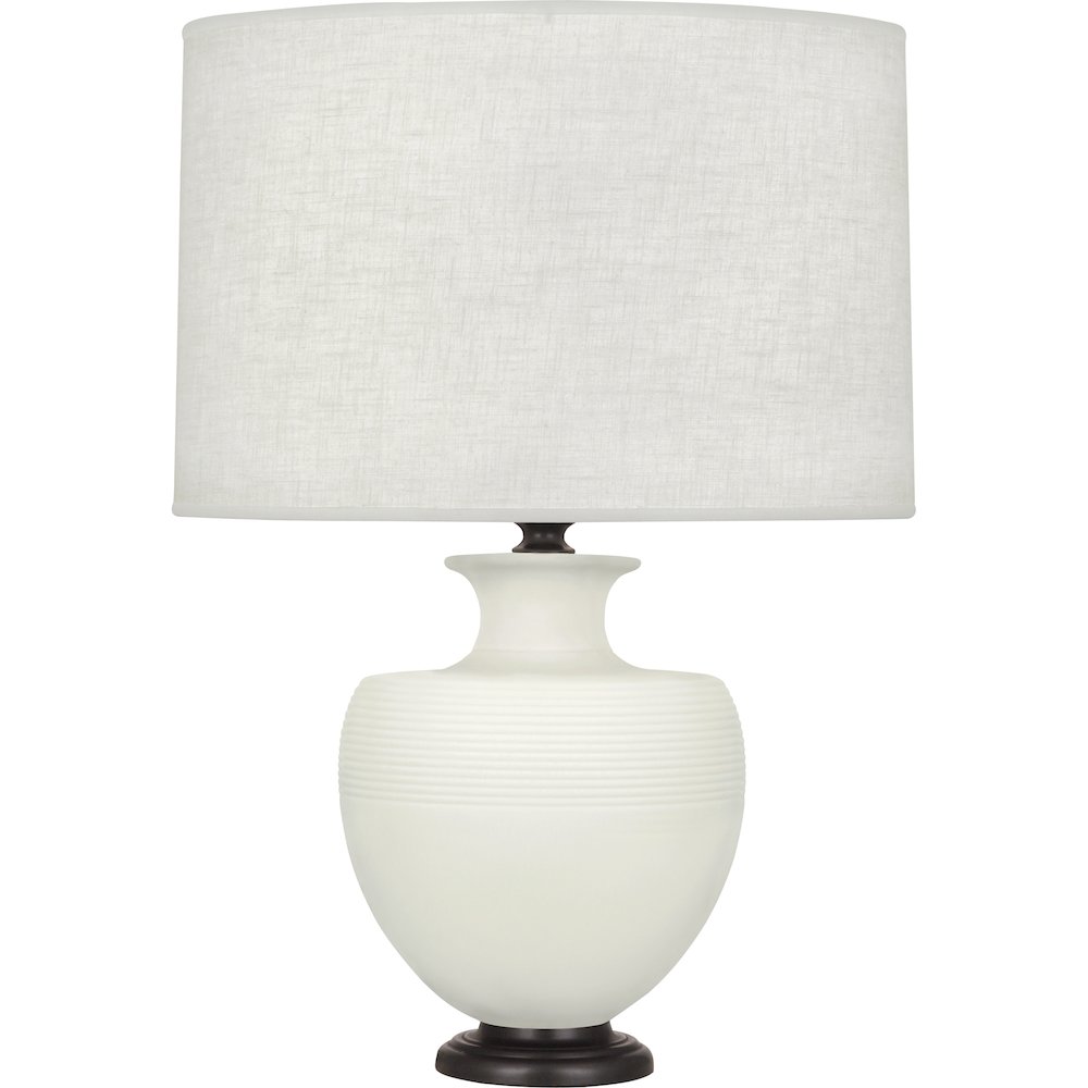 Matte Lily Michael Berman Atlas Table Lamp in Matte Lily Glazed Ceramic Color. Picture 1