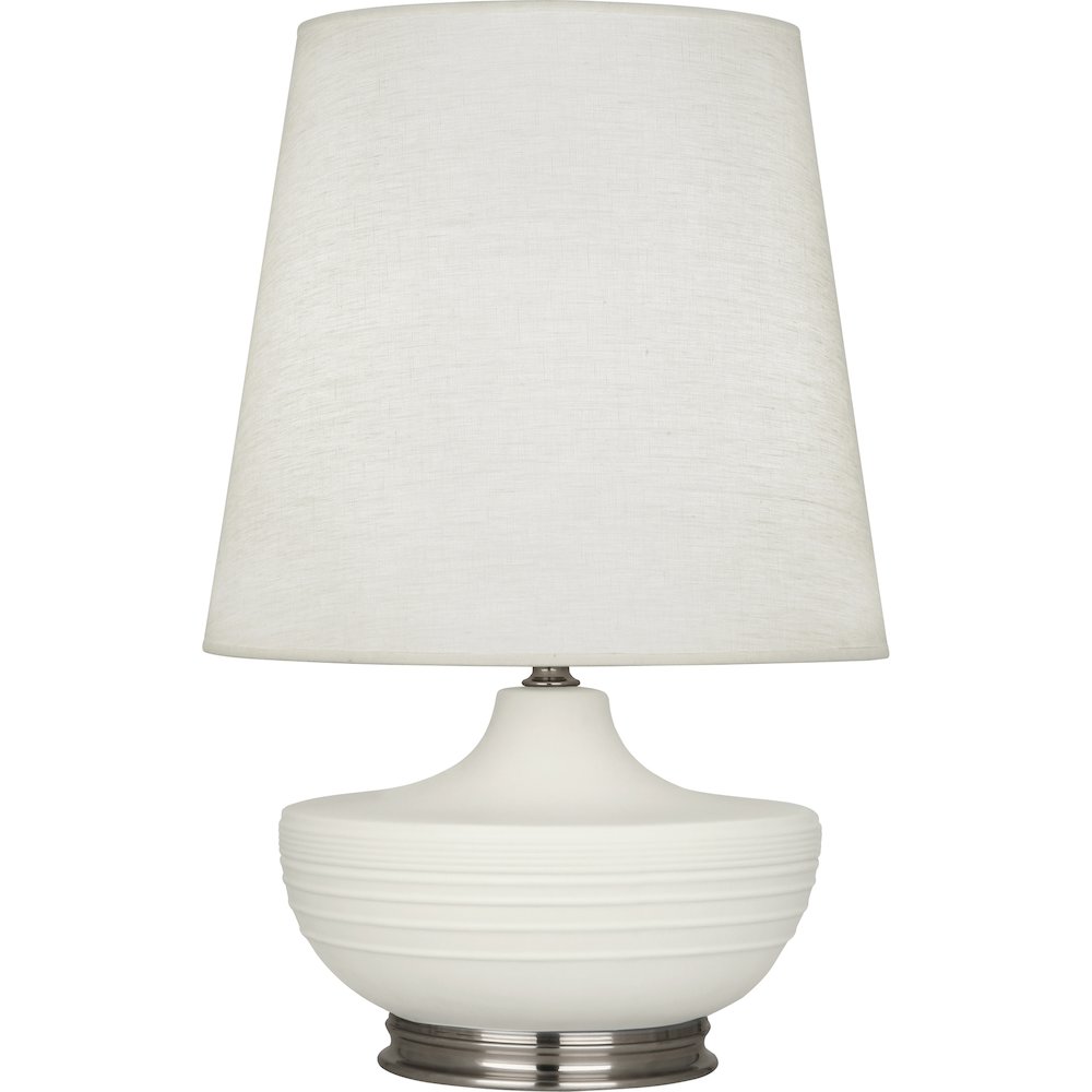 Matte Lily Michael Berman Nolan Table Lamp in Matte Lily Glazed Ceramic Color. Picture 1