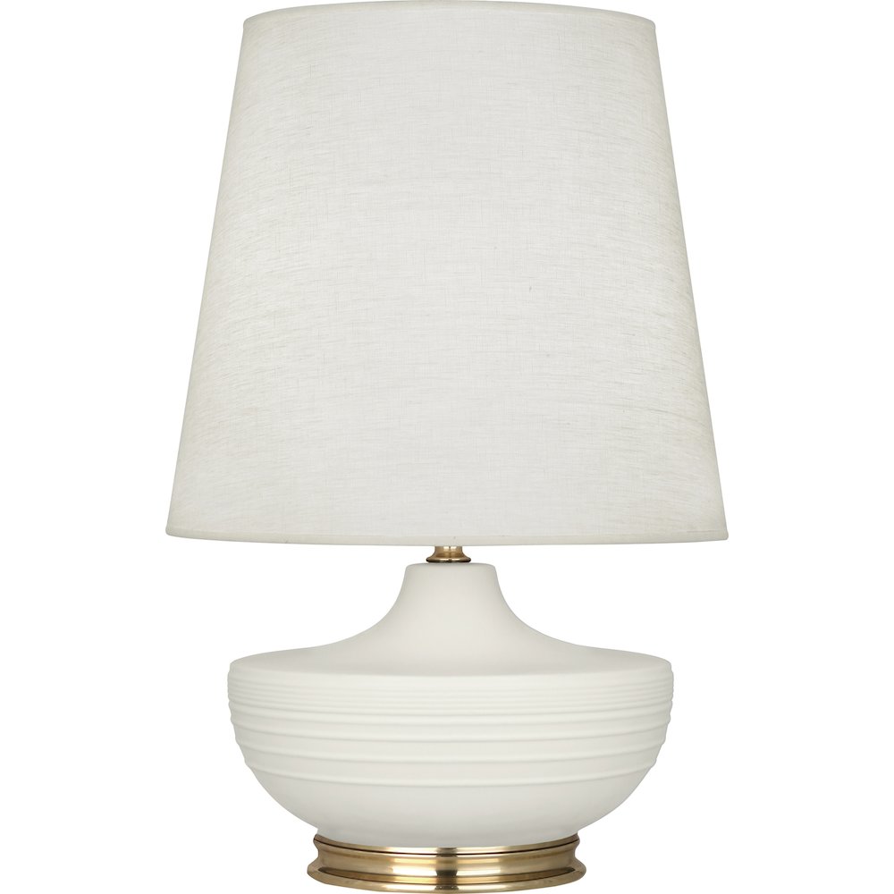 Matte Lily Michael Berman Nolan Table Lamp in Matte Lily Glazed Ceramic Color. Picture 1
