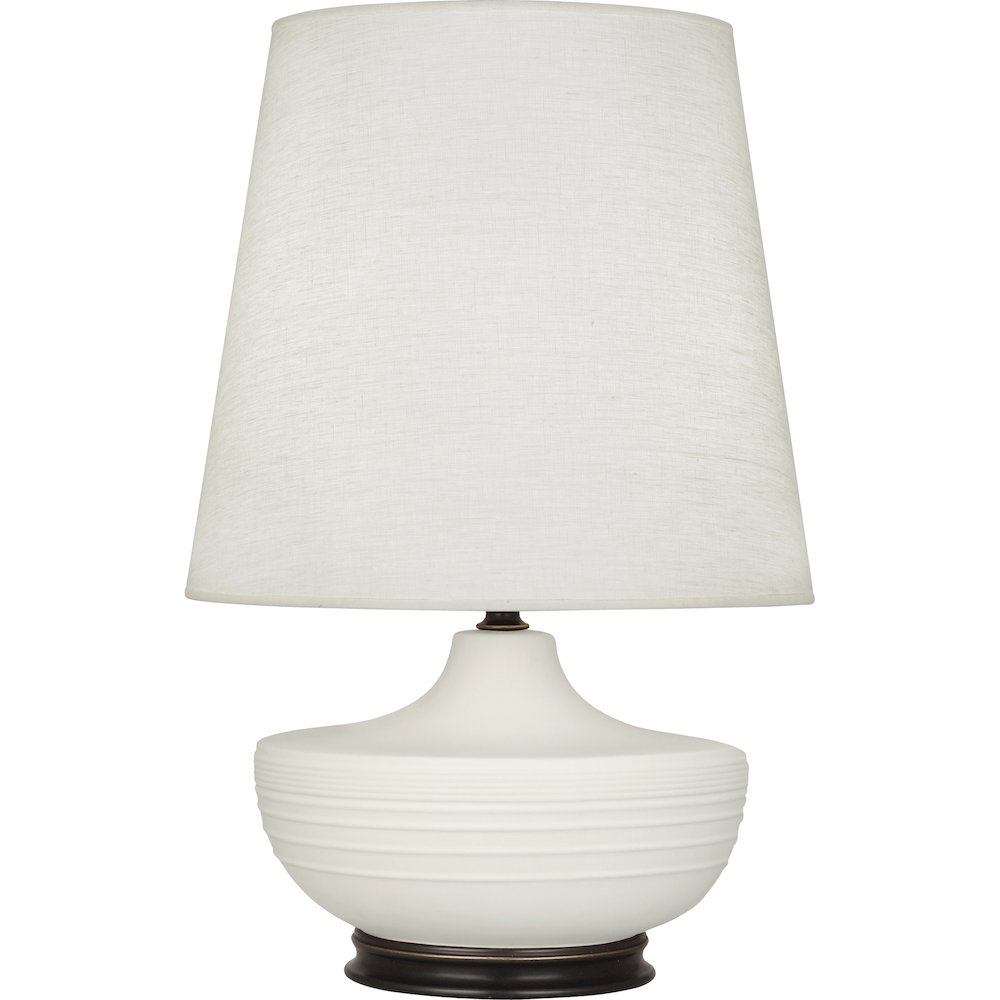 Matte Lily Michael Berman Nolan Table Lamp in Matte Lily Glazed Ceramic Color. Picture 1