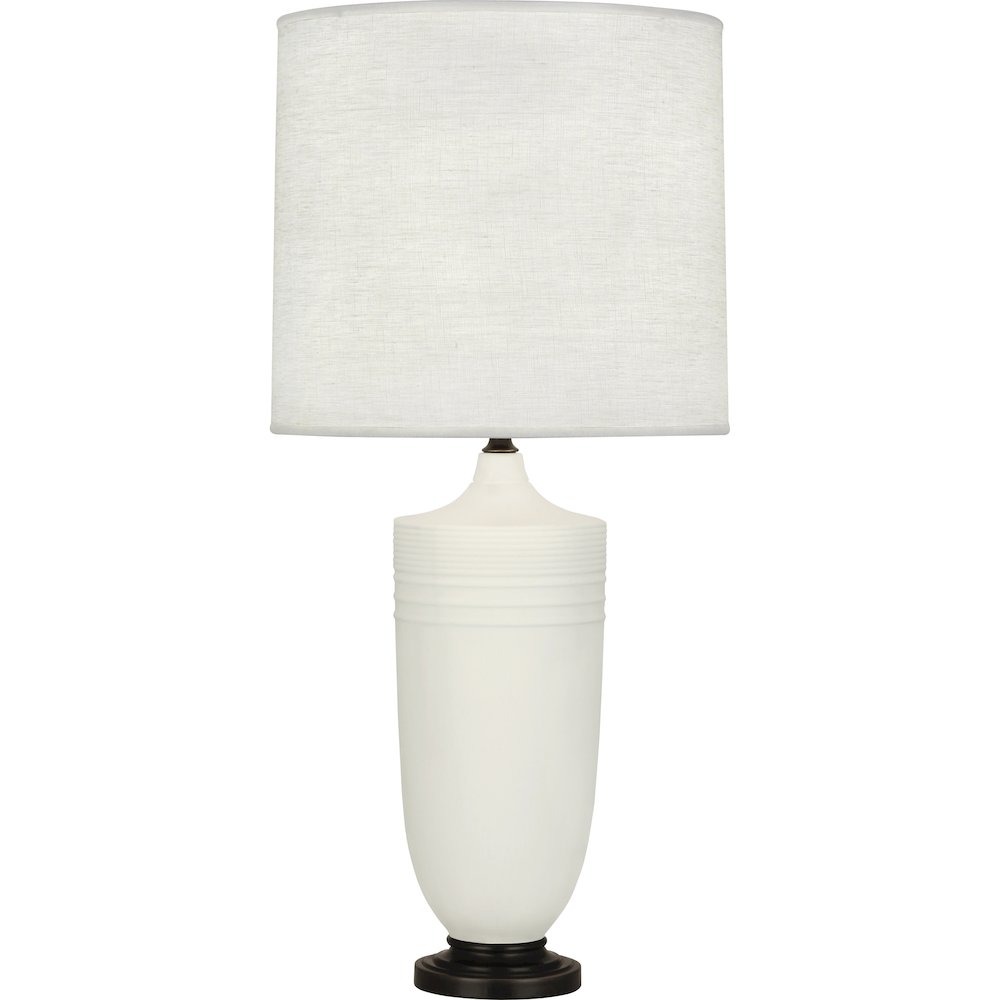 Matte Lily Michael Berman Hadrian Table Lamp in Matte Lily Glazed Ceramic Color. Picture 1