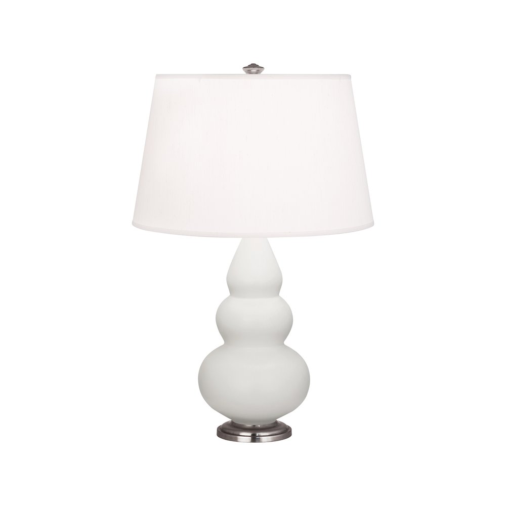 Matte Lily Small Triple Gourd Accent Lamp in Matte Lily Glazed Ceramic Color. Picture 1