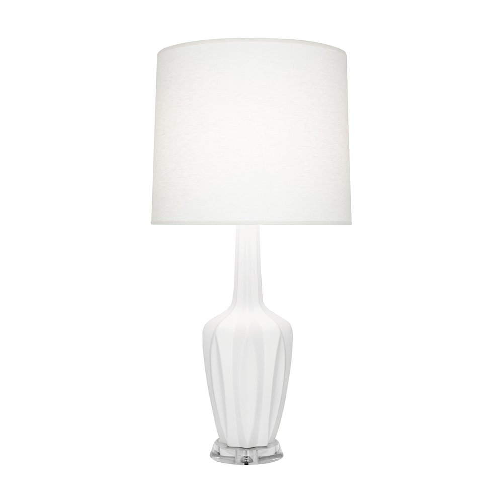 Matte Lily Emma Accent Lamp in Matte Lily Glazed Ceramic Color. Picture 1