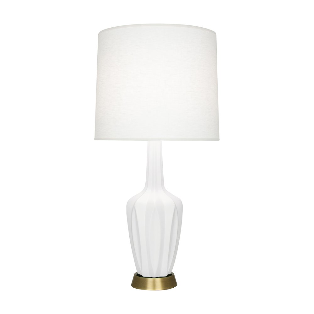 Matte Lily Emma Accent Lamp in Matte Lily Glazed Ceramic Color. Picture 1