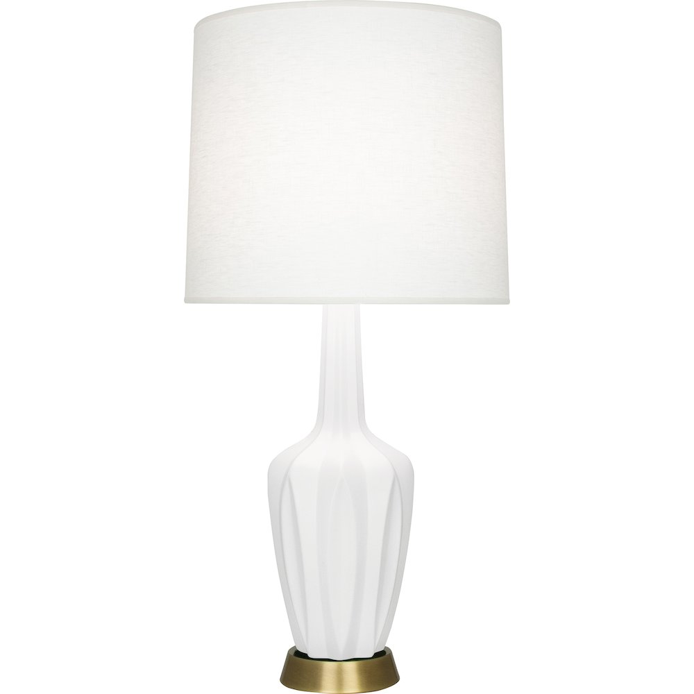 Matte Lily Emma Table Lamp in Matte Lily Glazed Ceramic Color. Picture 1