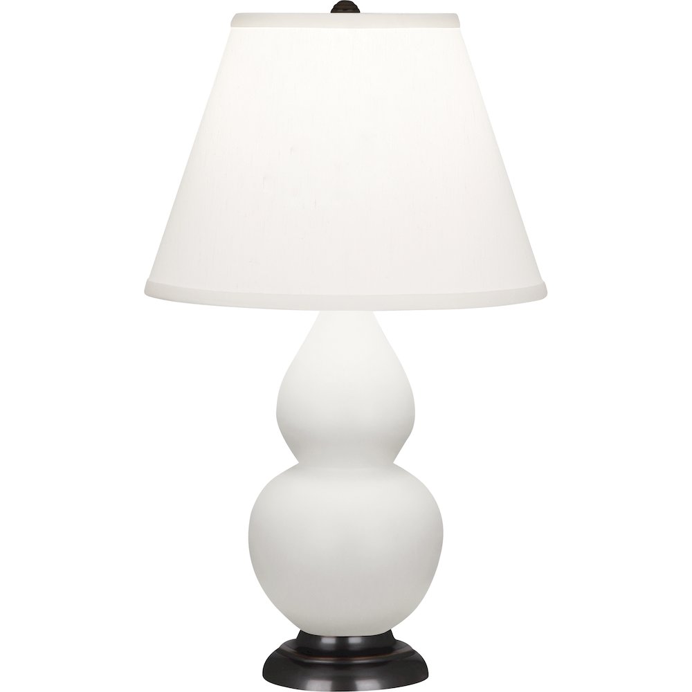 Matte Lily Small Double Gourd Accent Lamp in Matte Lily Glazed Ceramic Color. Picture 1