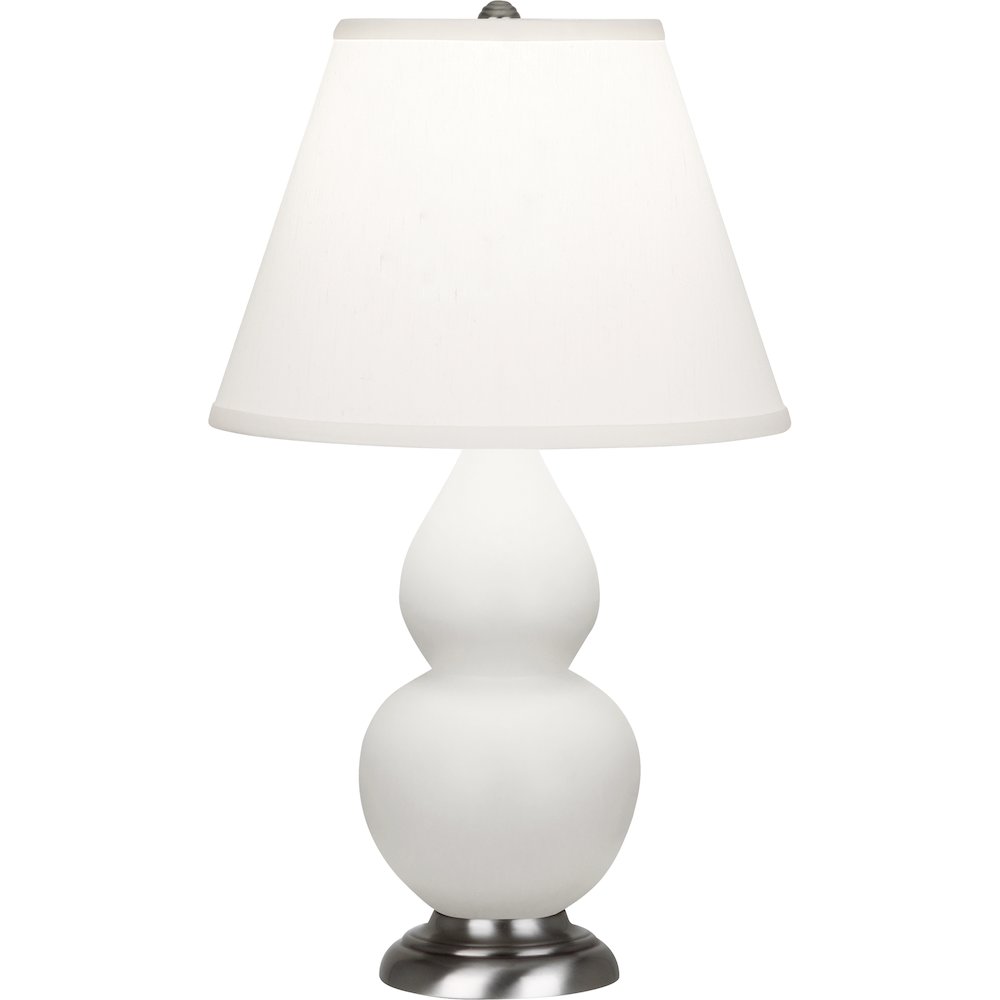 Matte Lily Small Double Gourd Accent Lamp in Matte Lily Glazed Ceramic Color. Picture 1