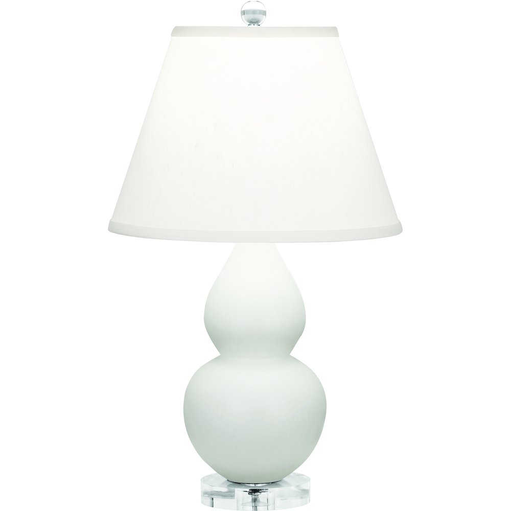 Matte Lily Small Double Gourd Accent Lamp in Matte Lily Glazed Ceramic Color. Picture 1