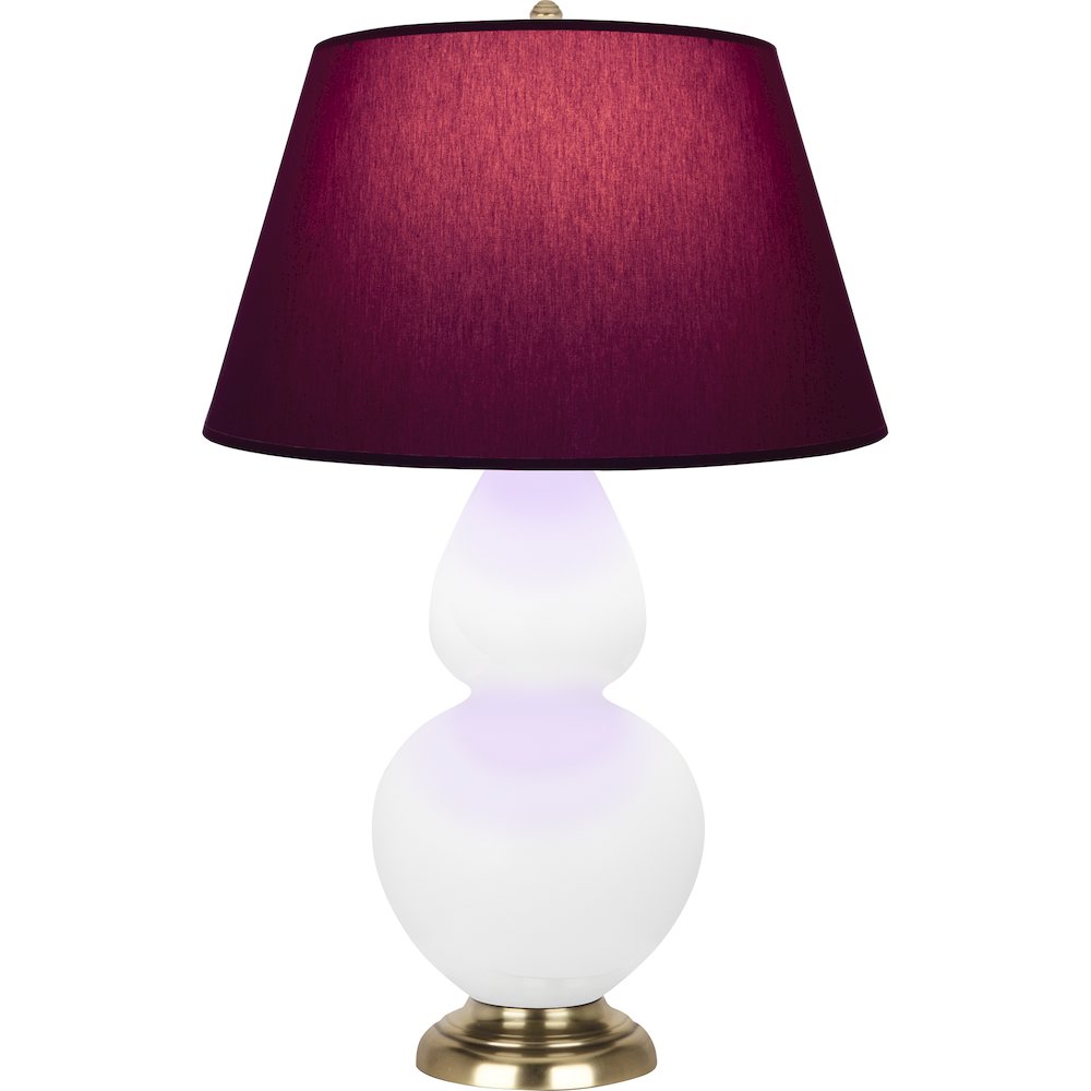 Matte Lily Double Gourd Table Lamp in Matte Lily Glazed Ceramic Color. Picture 1