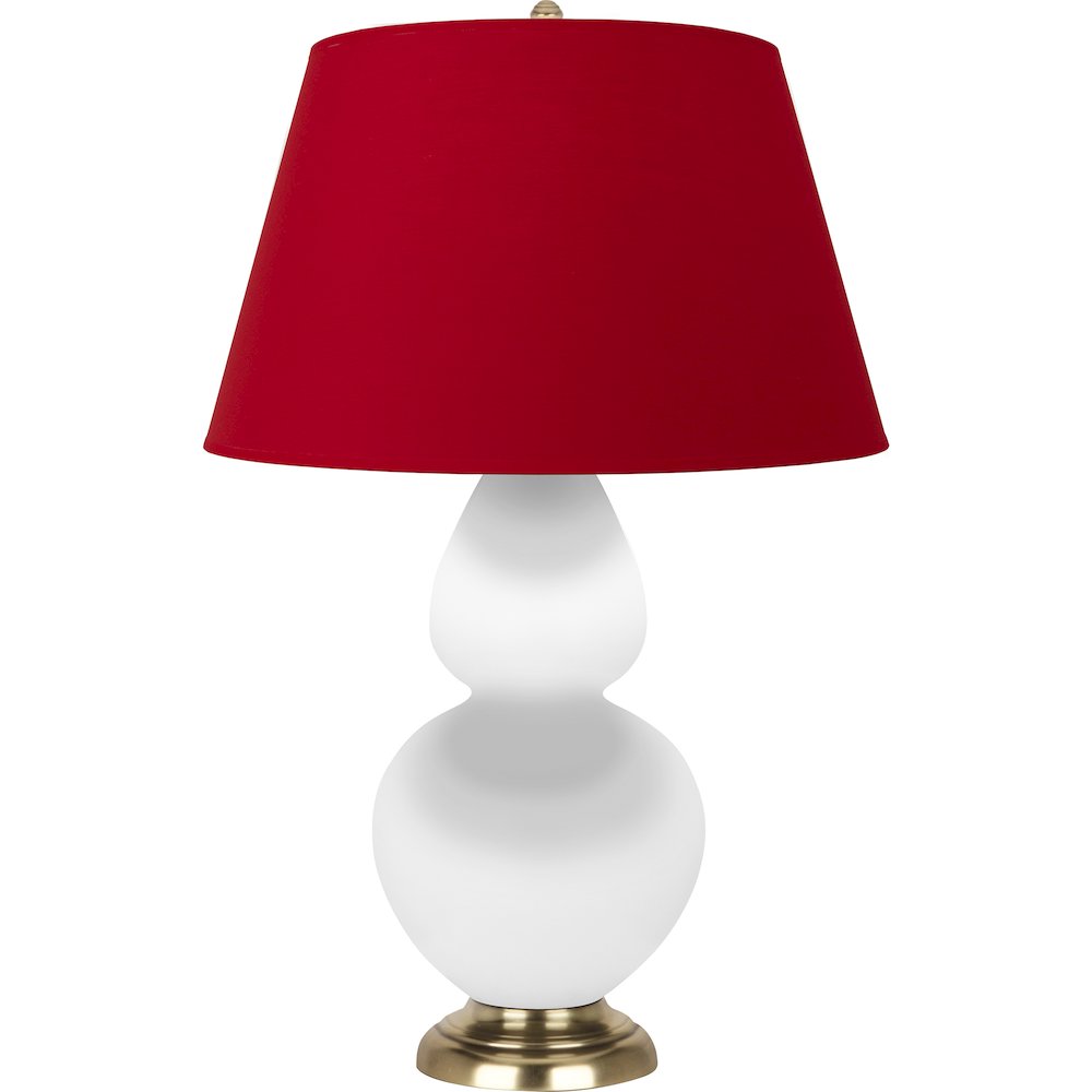 Matte Lily Double Gourd Table Lamp in Matte Lily Glazed Ceramic Color. Picture 1