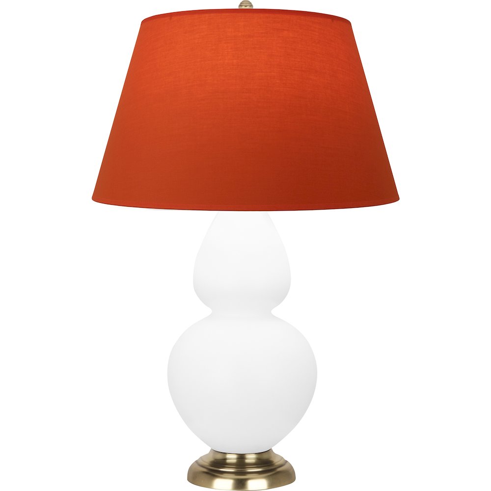 Matte Lily Double Gourd Table Lamp in Matte Lily Glazed Ceramic Color. Picture 1