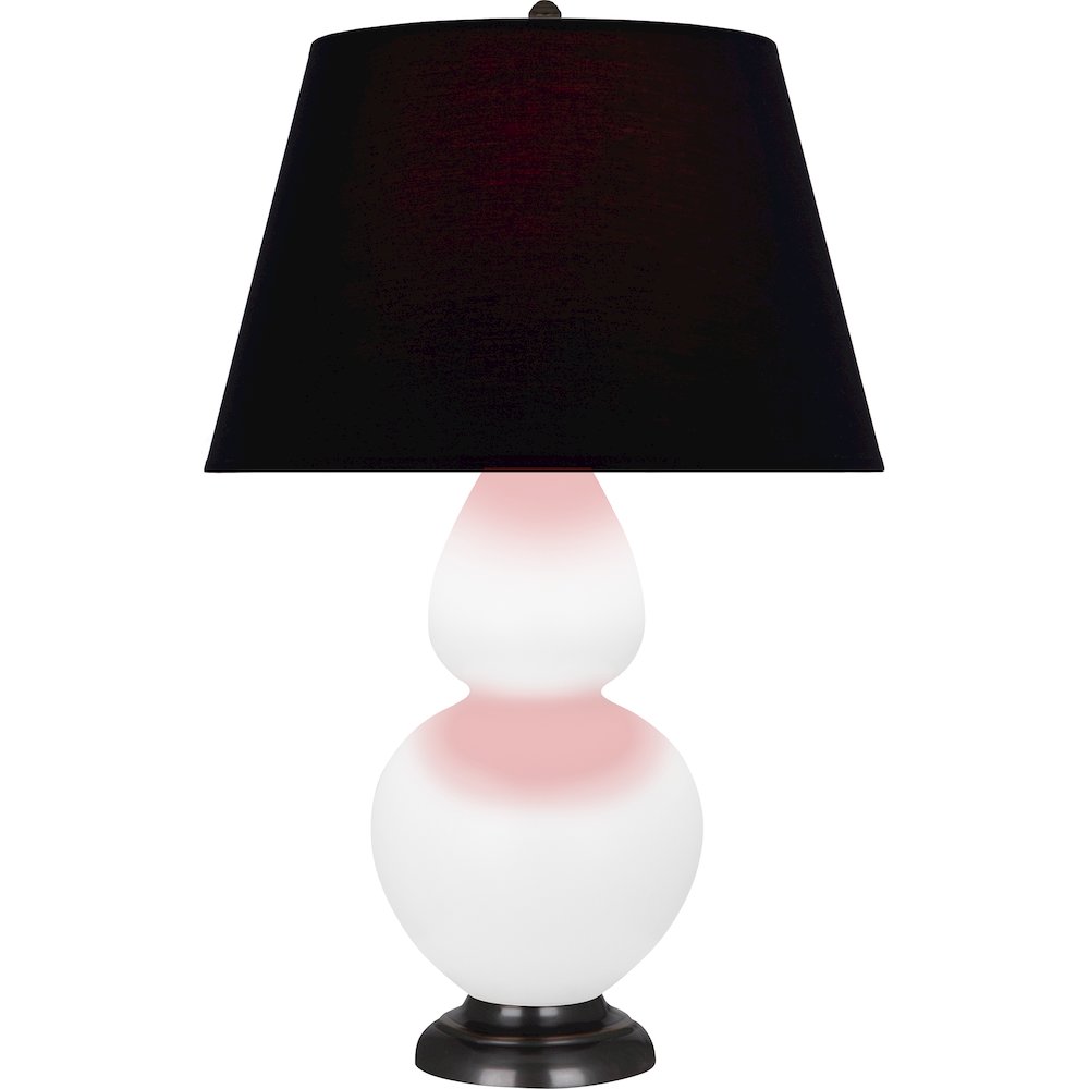 Matte Lily Double Gourd Table Lamp in Matte Lily Glazed Ceramic Color. Picture 1