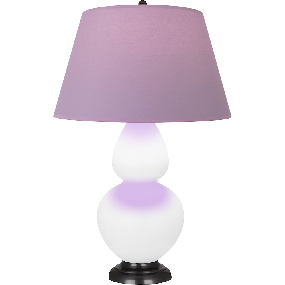 Matte Lily Double Gourd Table Lamp in Matte Lily Glazed Ceramic Color. Picture 1
