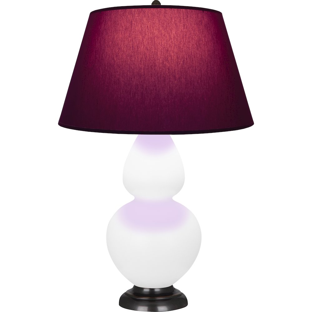 Matte Lily Double Gourd Table Lamp in Matte Lily Glazed Ceramic Color. Picture 1