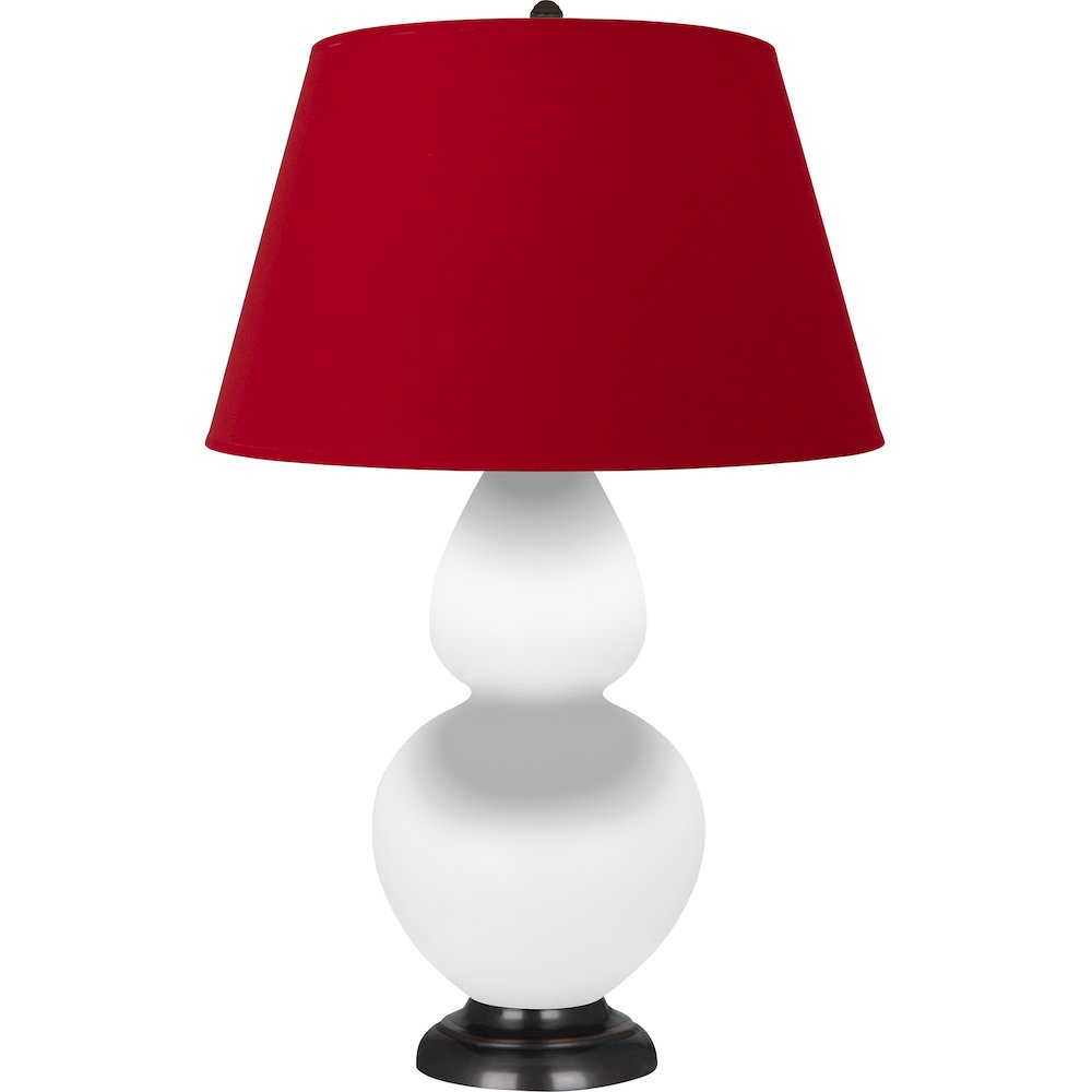 Matte Lily Double Gourd Table Lamp in Matte Lily Glazed Ceramic Color. Picture 1
