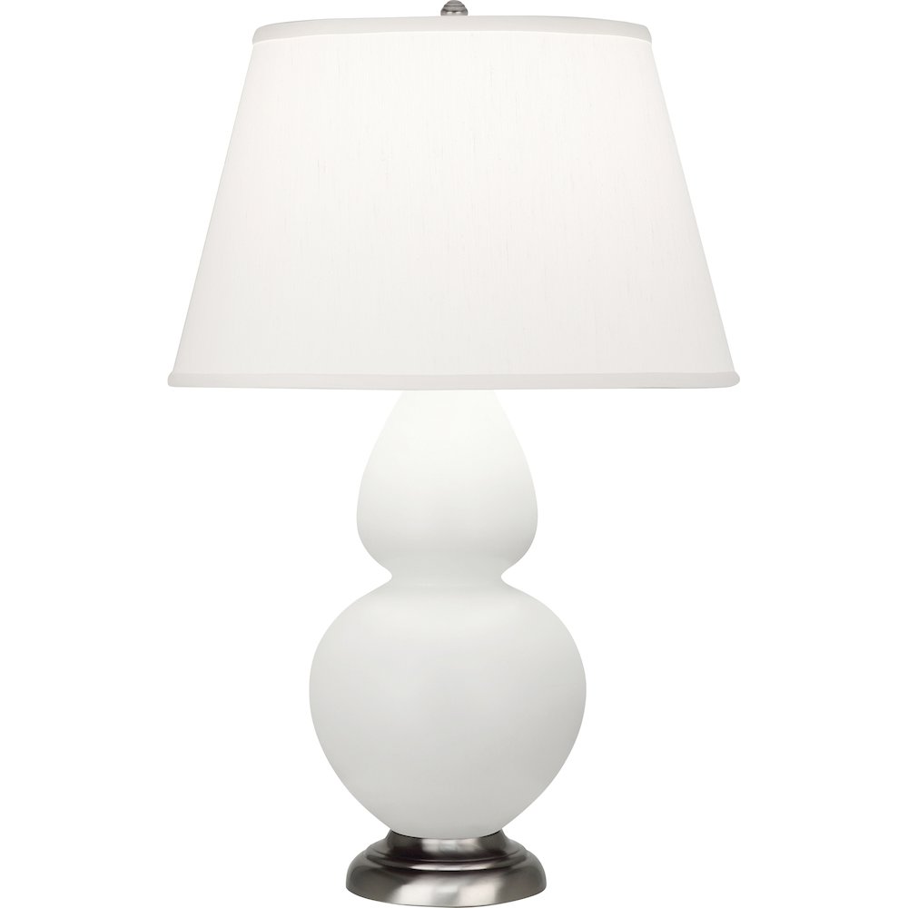 Matte Lily Double Gourd Table Lamp in Matte Lily Glazed Ceramic Color. Picture 1
