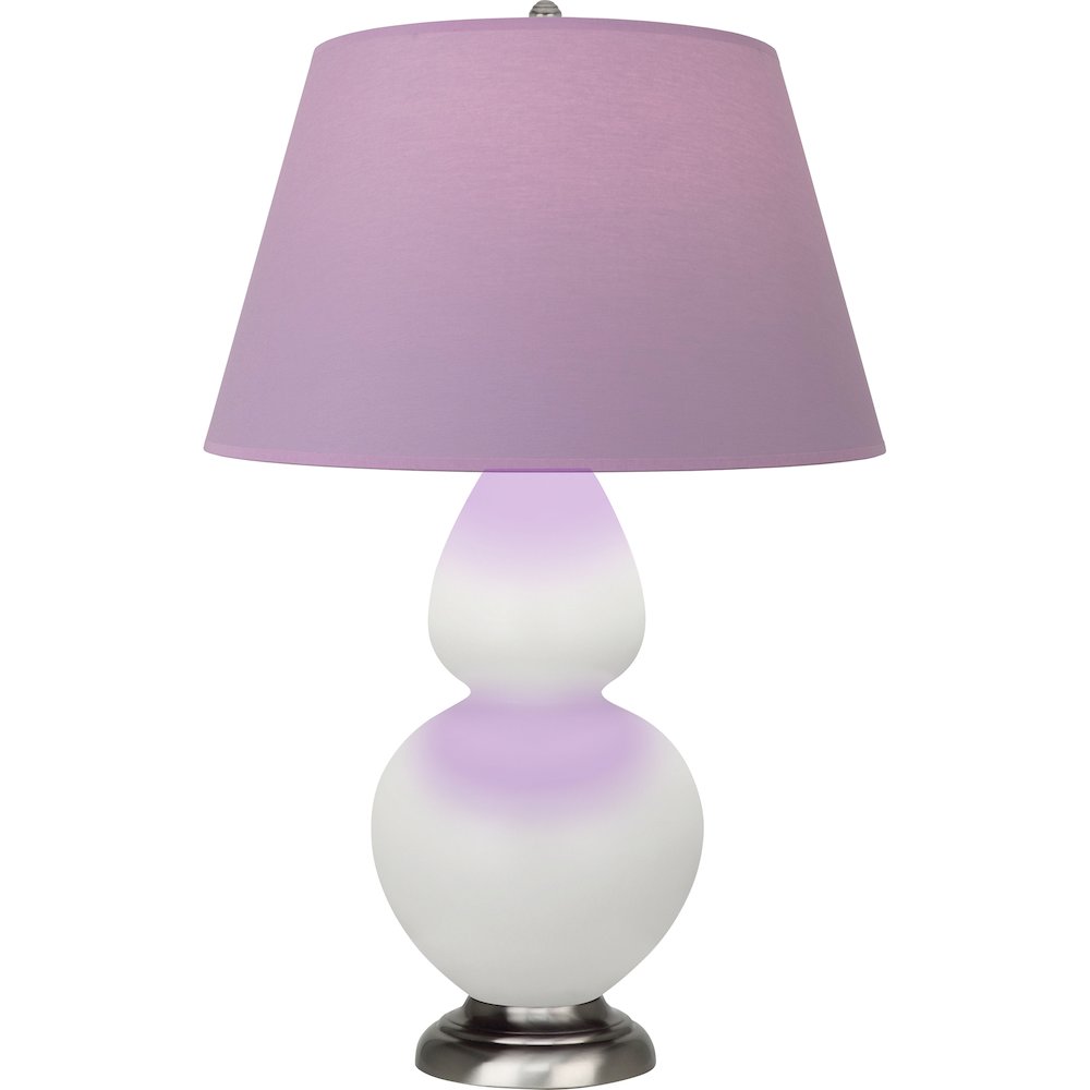 Matte Lily Double Gourd Table Lamp in Matte Lily Glazed Ceramic Color. Picture 1