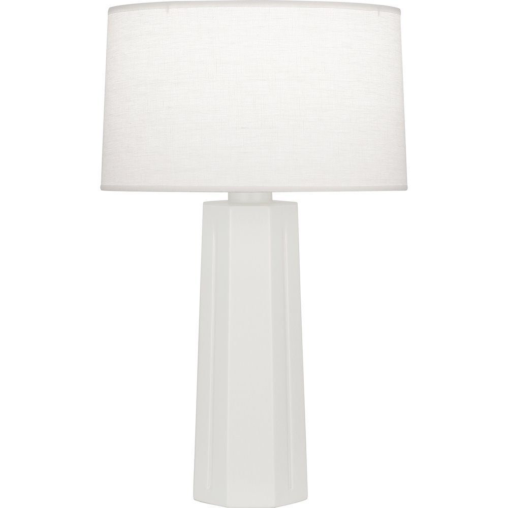 Matte Lily Mason Table Lamp in Matte Lily Glazed Ceramic Color. Picture 1