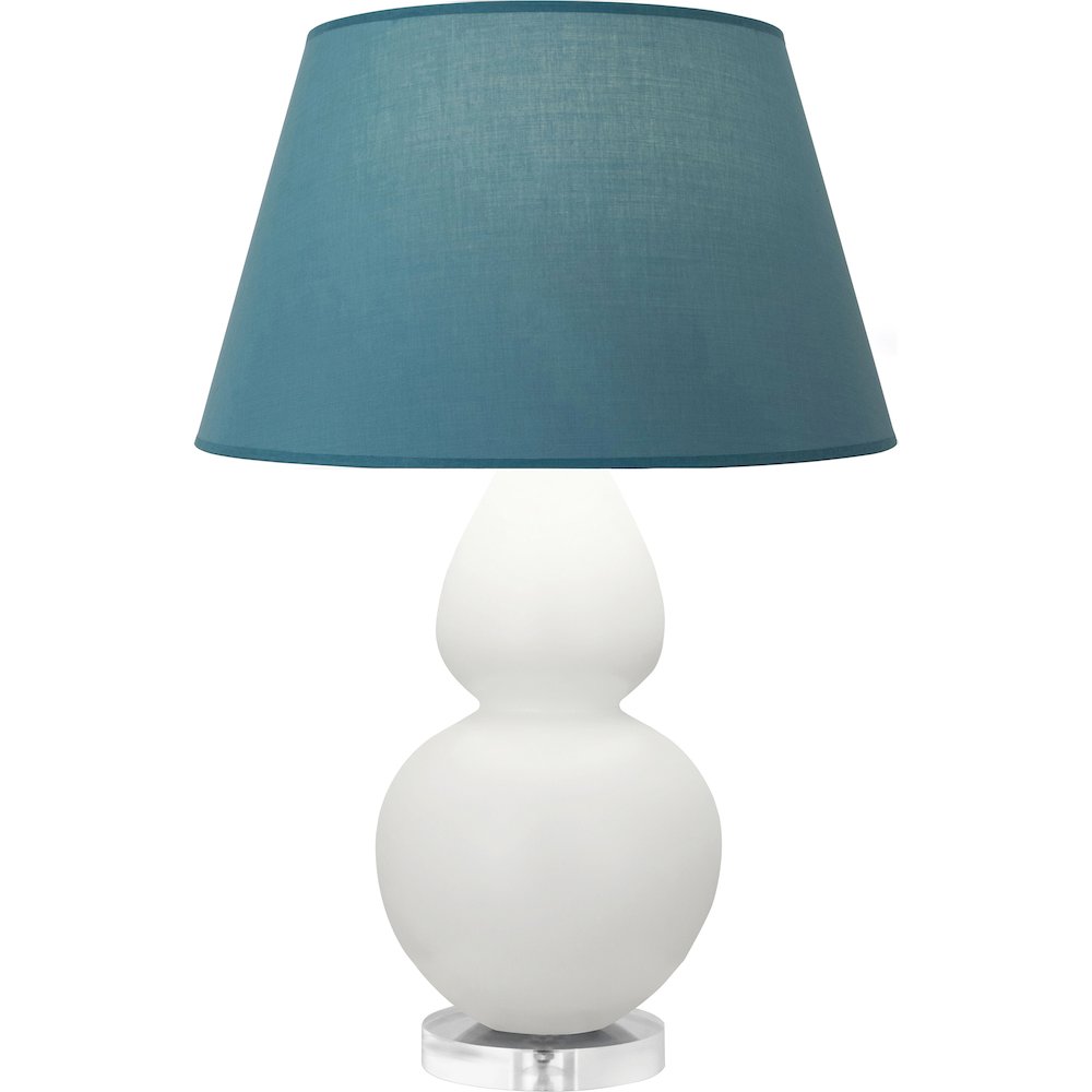 Matte Lily Double Gourd Table Lamp in Matte Lily Glazed Ceramic Color. Picture 1