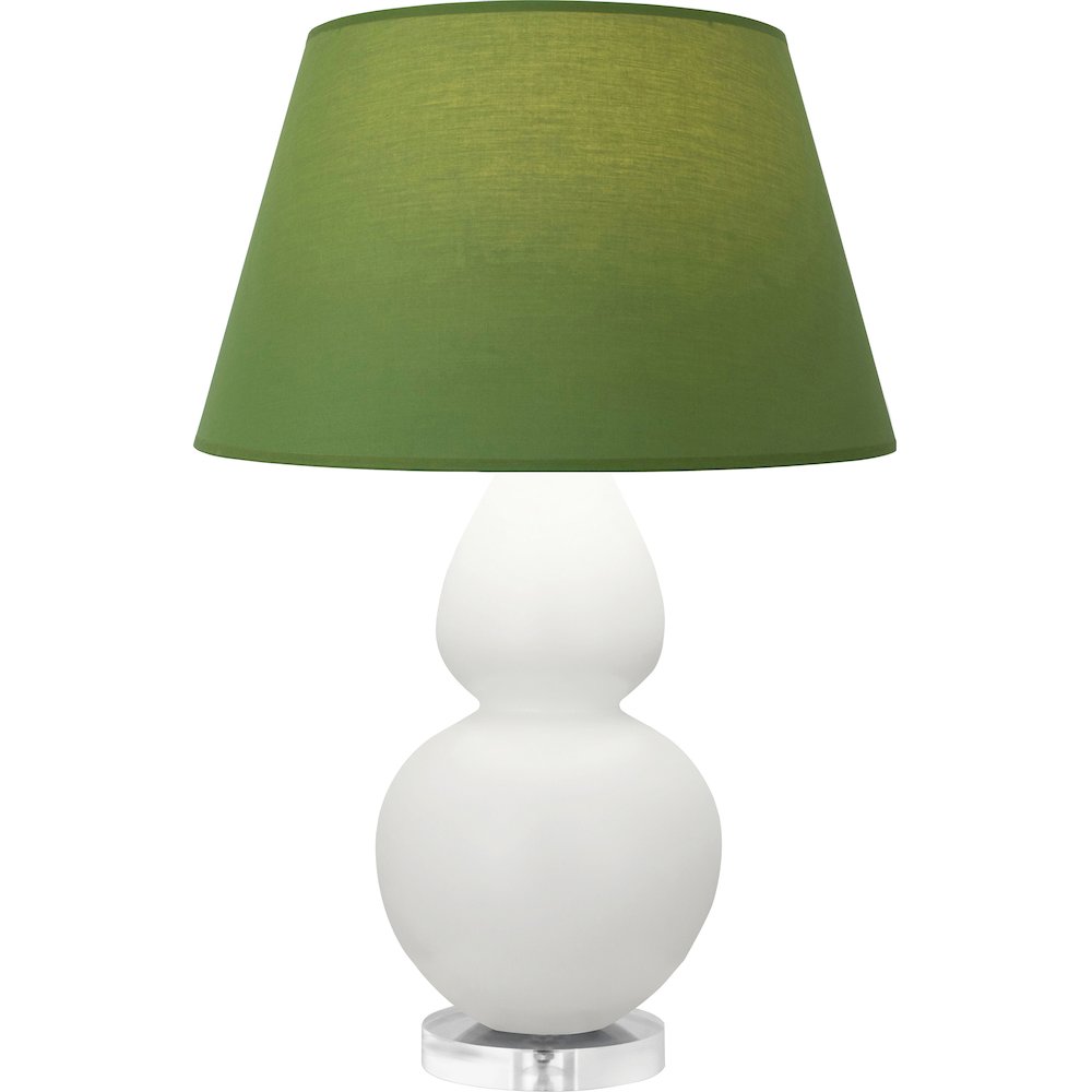 Matte Lily Double Gourd Table Lamp in Matte Lily Glazed Ceramic Color. Picture 1