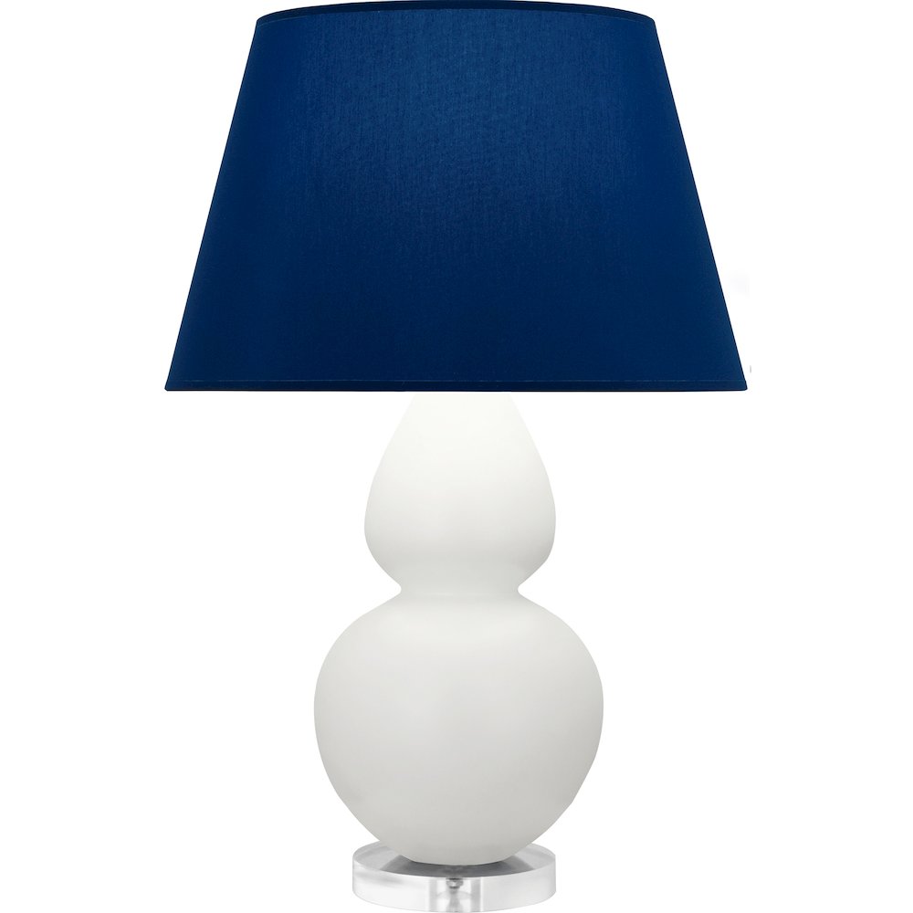 Matte Lily Double Gourd Table Lamp in Matte Lily Glazed Ceramic Color. Picture 1
