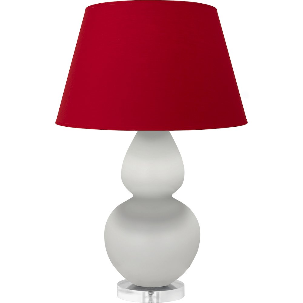 Matte Lily Double Gourd Table Lamp in Matte Lily Glazed Ceramic Color. Picture 1