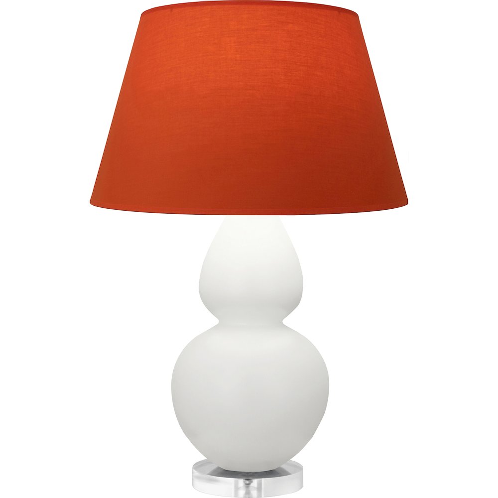 Matte Lily Double Gourd Table Lamp in Matte Lily Glazed Ceramic Color. Picture 1