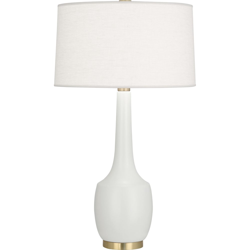 Matte Lily Delilah Table Lamp in Matte Lily Glazed Ceramic Color. Picture 1