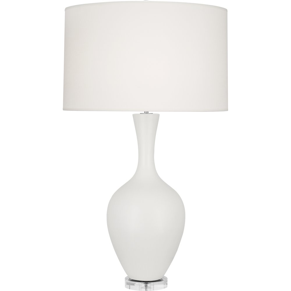 Matte Lily Audrey Table Lamp in Matte Lily Glazed Ceramic Color. Picture 1