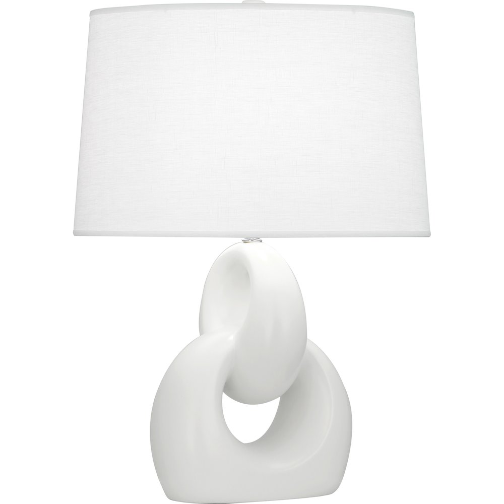 Matte Lily Fusion Table Lamp in Matte Lily Glazed Ceramic Color. Picture 1