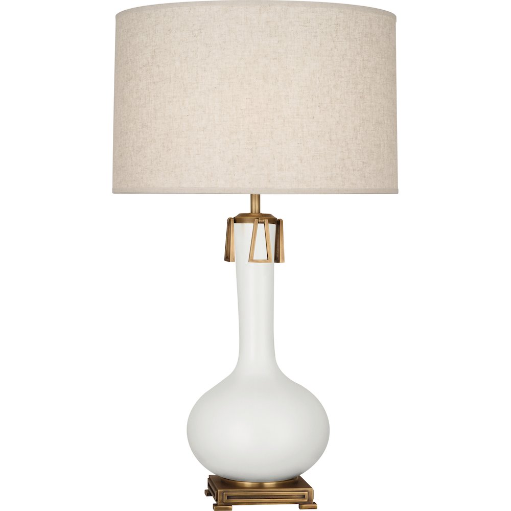 Matte Lily Athena Table Lamp in Matte Lily Glazed Ceramic Color. Picture 1