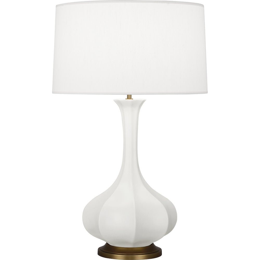Matte Lily Pike Table Lamp in Matte Lily Glazed Ceramic Color. Picture 1