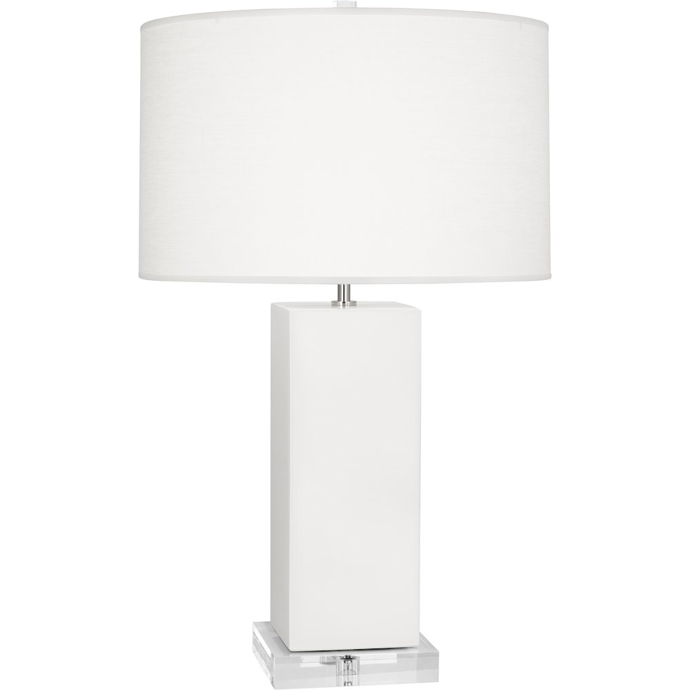 Matte Lily Harvey Table Lamp in Matte Lily Glazed Ceramic Color. Picture 1