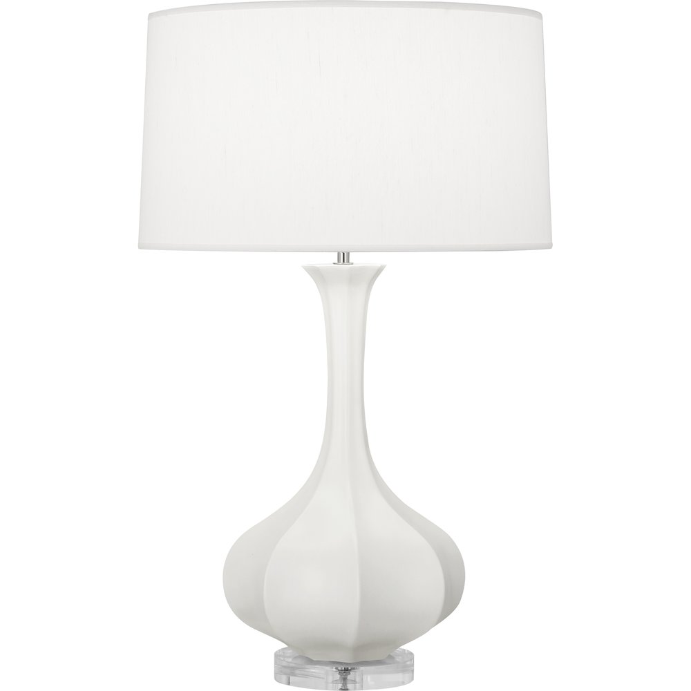 Matte Lily Pike Table Lamp in Matte Lily Glazed Ceramic Color. Picture 1