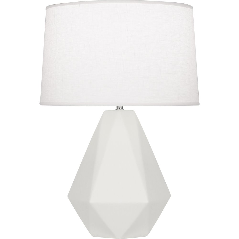 Matte Lily Delta Table Lamp in Matte Lily Glazed Ceramic Color. Picture 1