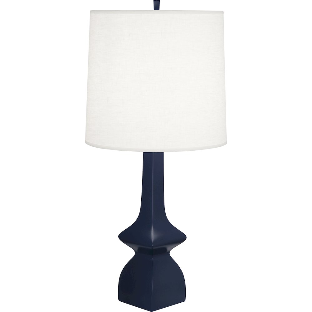 Matte Midnight Blue Jasmine Table Lamp. Picture 1