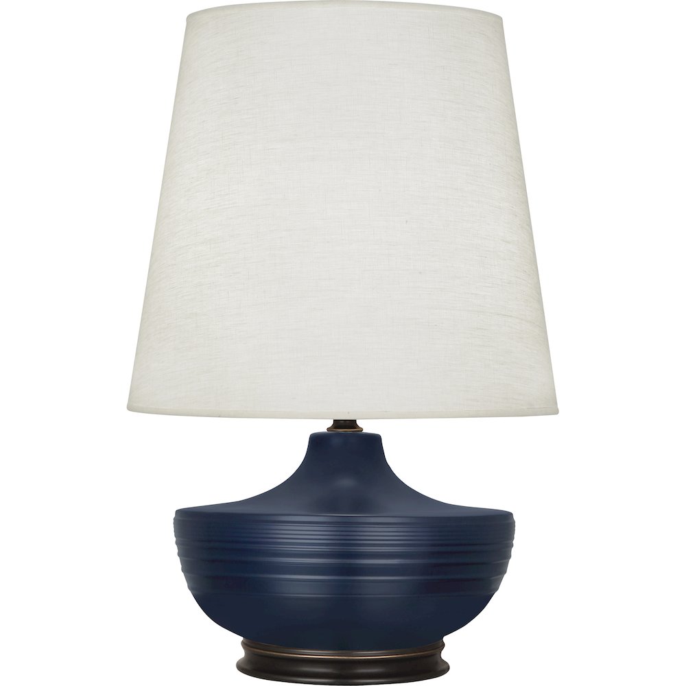 Matte Midnight Blue Michael Berman Nolan Table Lamp. Picture 1
