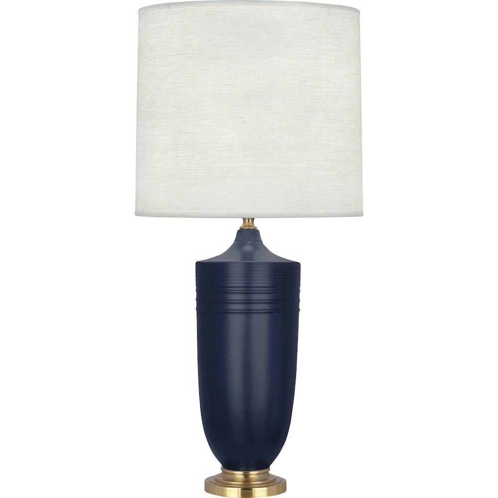 Matte Midnight Blue Michael Berman Hadrian Table Lamp. Picture 1