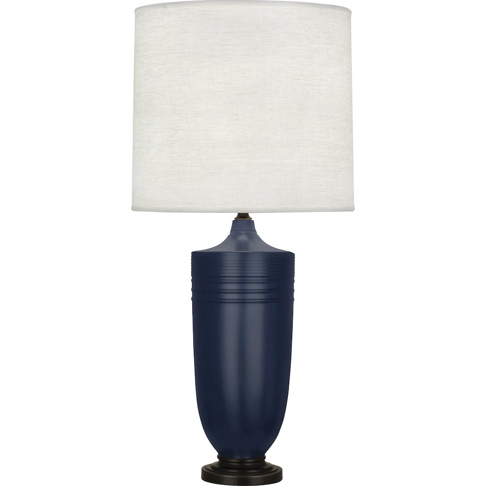 Matte Midnight Blue Michael Berman Hadrian Table Lamp. Picture 1