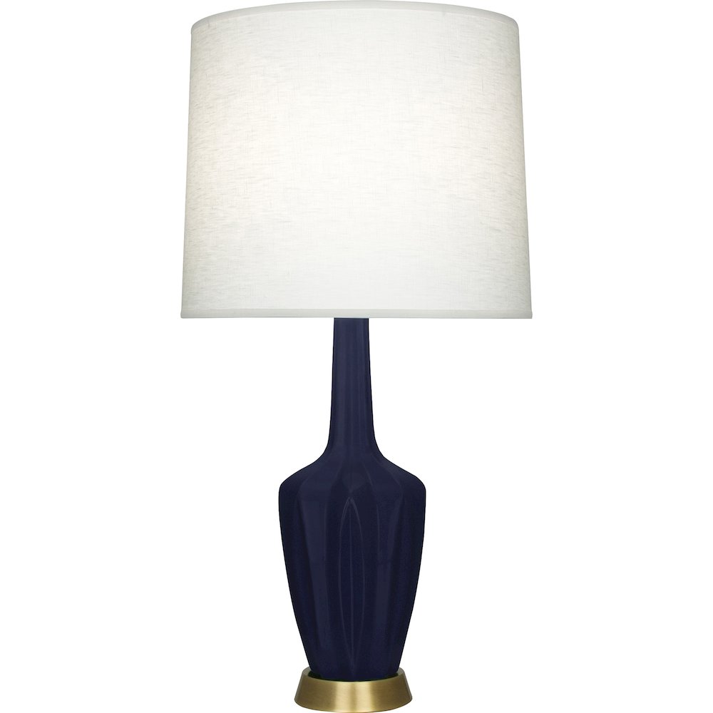 Matte Midnight Blue Emma Table Lamp in Matte Midnight Blue Glazed Ceramic Color. Picture 1