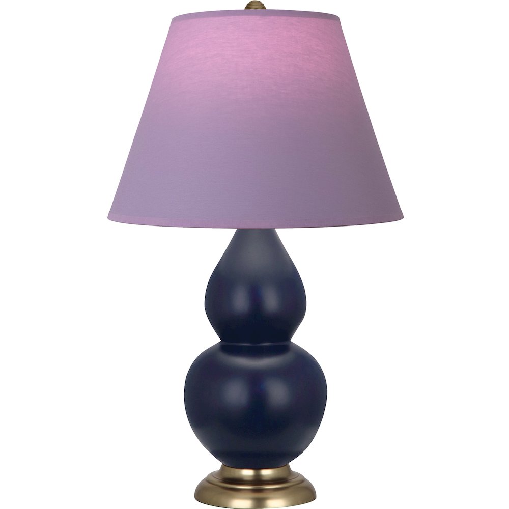 Matte Midnight Blue Small Double Gourd Accent Lamp. Picture 1