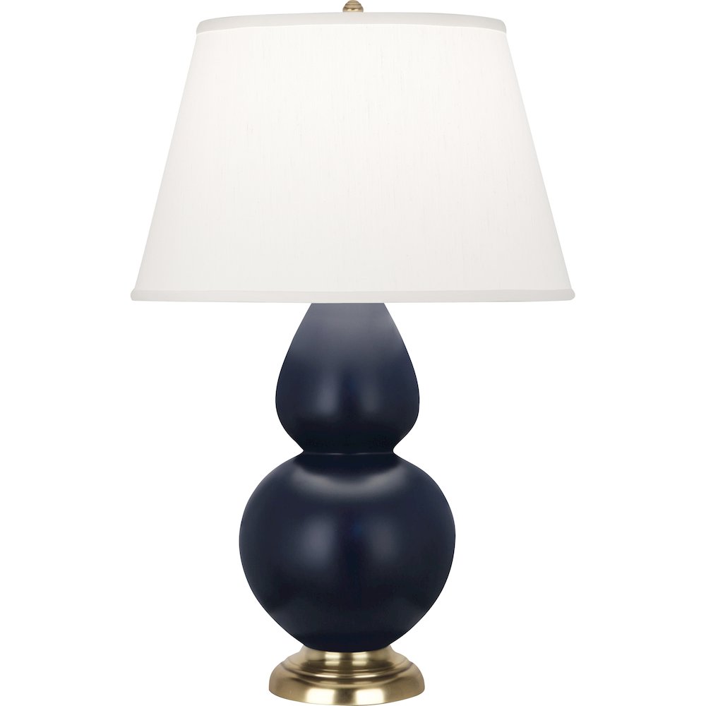 Matte Midnight Blue Double Gourd Table Lamp. Picture 1