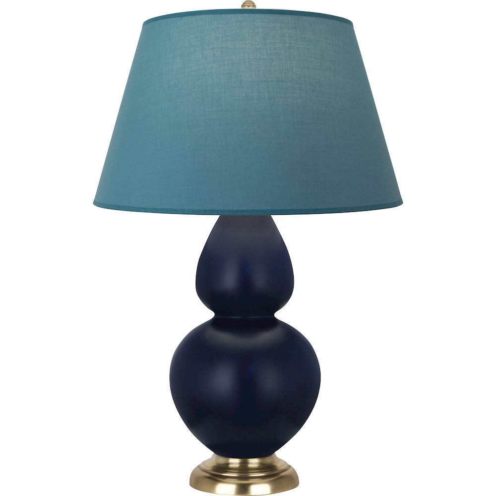 Matte Midnight Blue Double Gourd Table Lamp. Picture 1