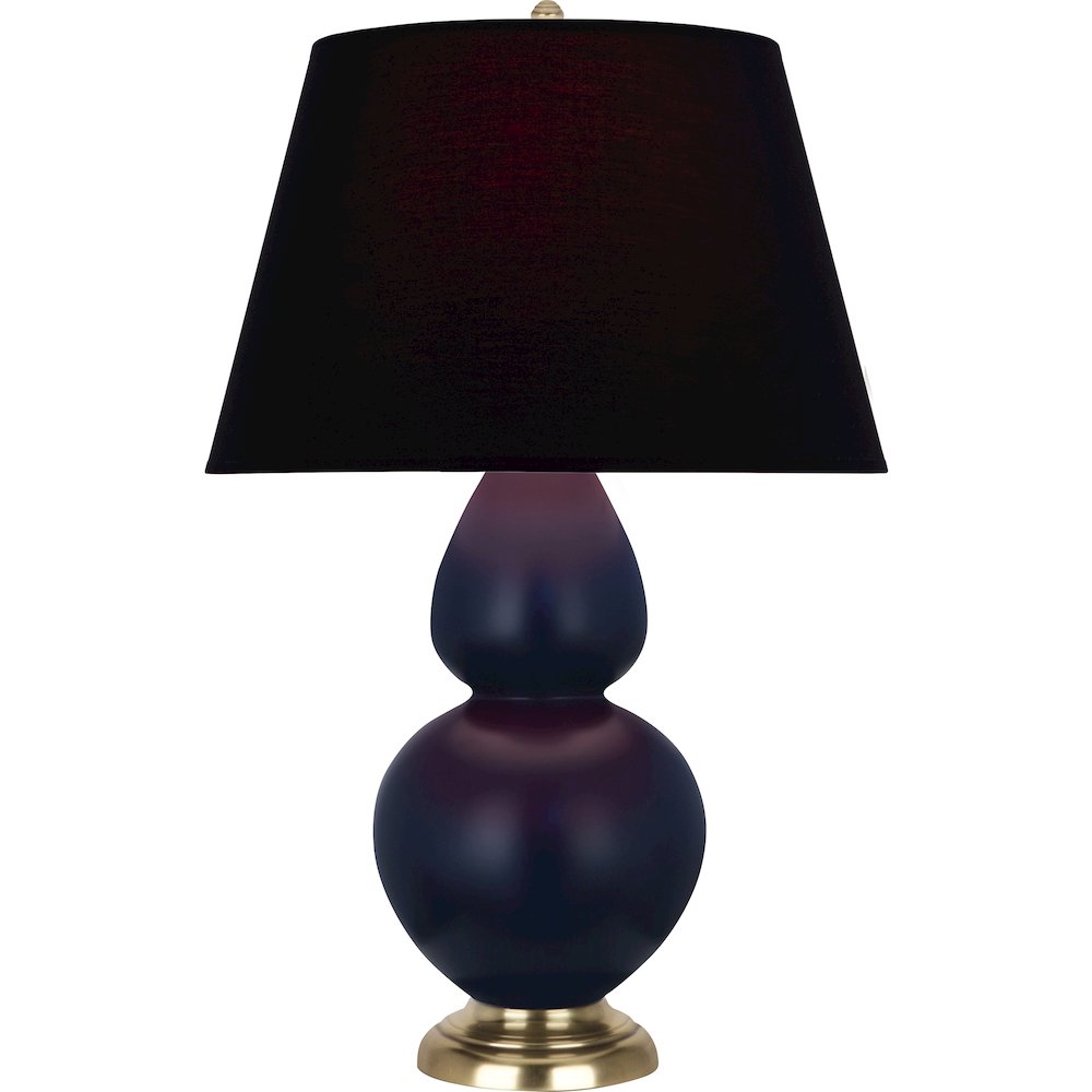 Matte Midnight Blue Double Gourd Table Lamp. Picture 1