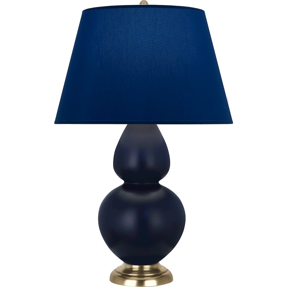 Matte Midnight Blue Double Gourd Table Lamp. Picture 1