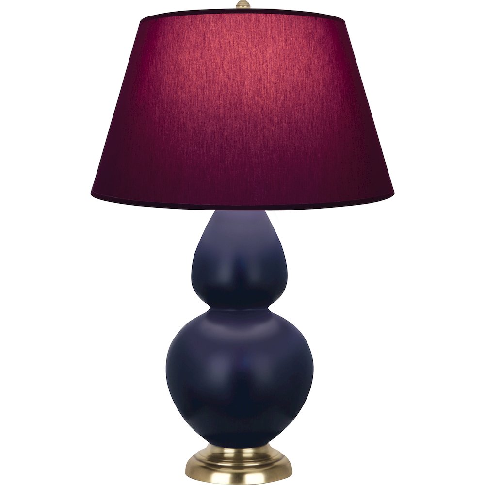 Matte Midnight Blue Double Gourd Table Lamp. Picture 1
