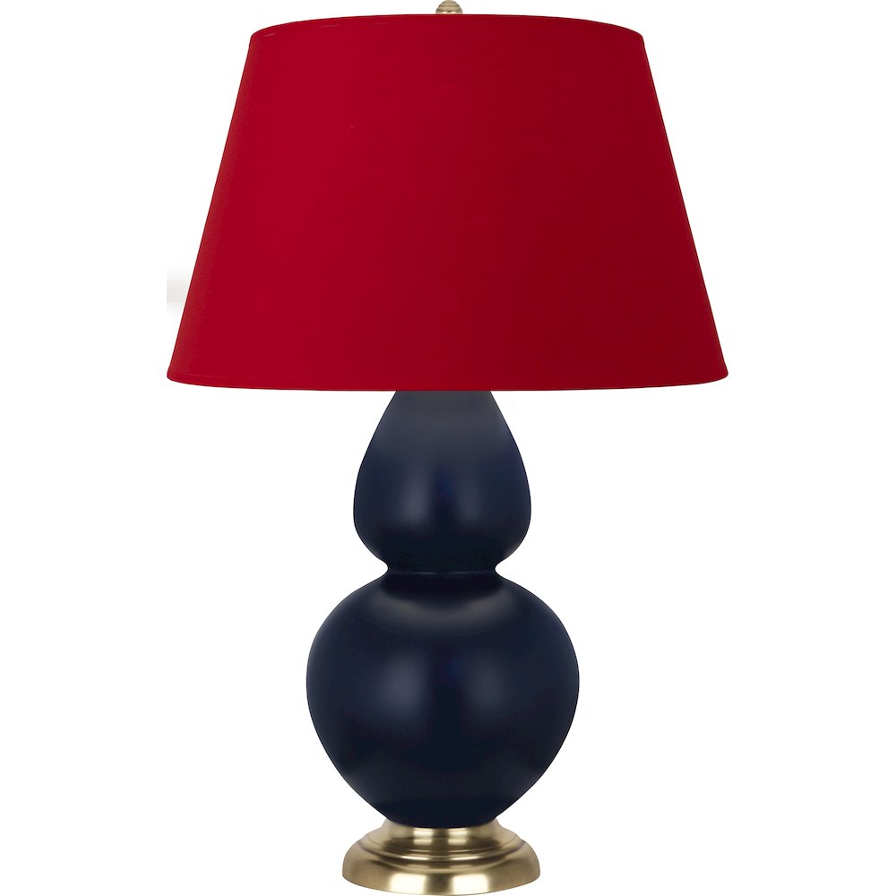 Matte Midnight Blue Double Gourd Table Lamp. Picture 1