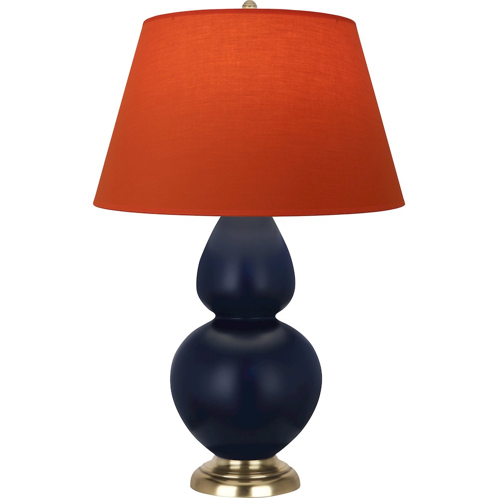 Matte Midnight Blue Double Gourd Table Lamp. Picture 1