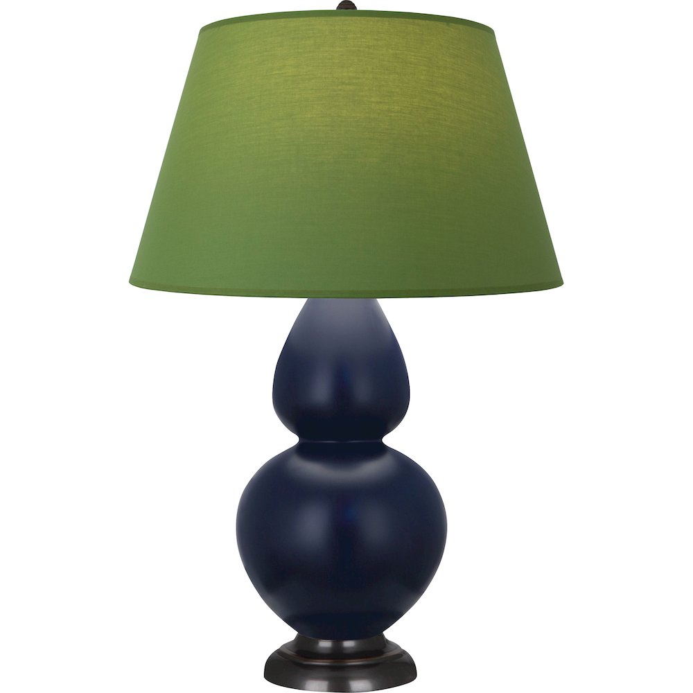 Matte Midnight Blue Double Gourd Table Lamp. Picture 1